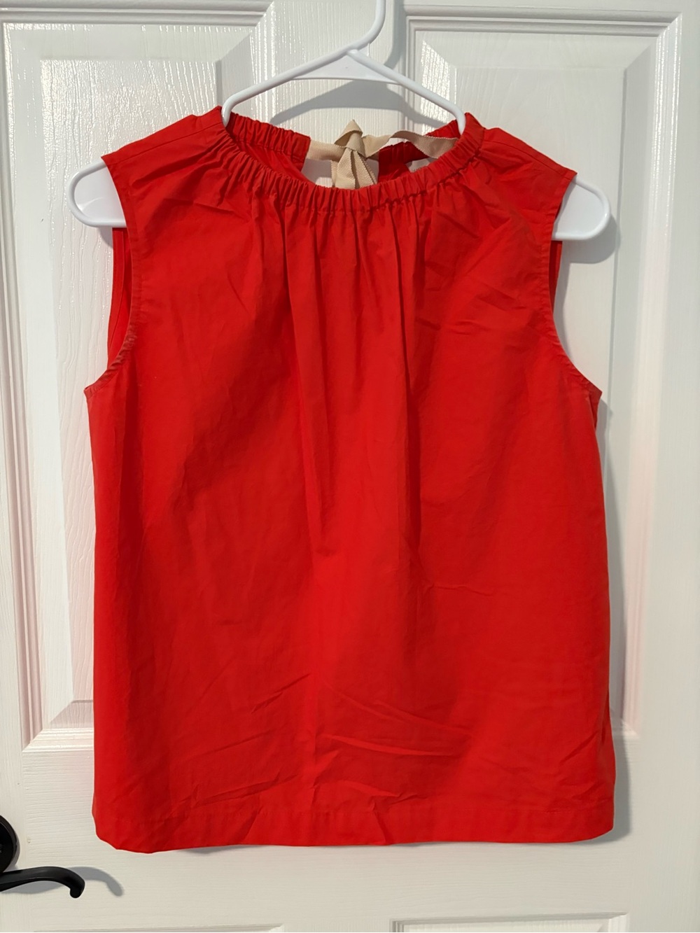 Mignon Vibrant Red Sleeveless Tie-Neck Camisole